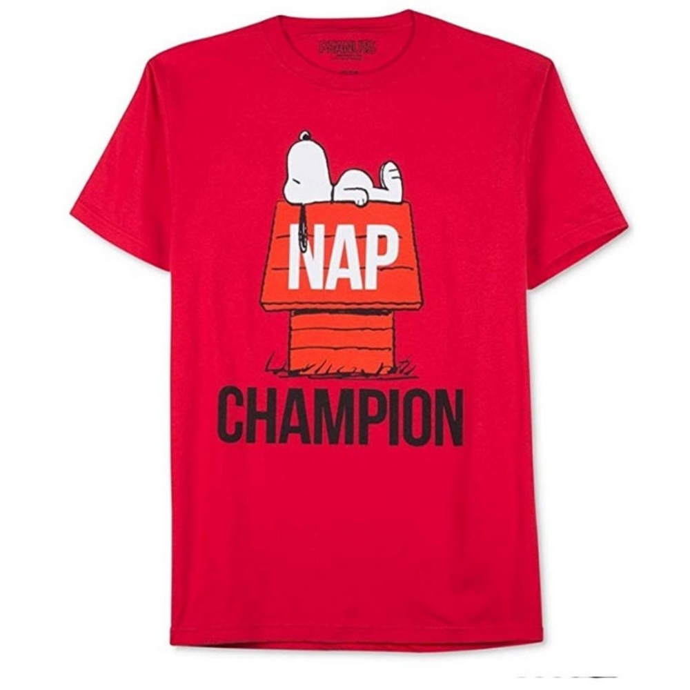 Jem Men's Peanuts Nap Champion Graphic T-Shirt XL